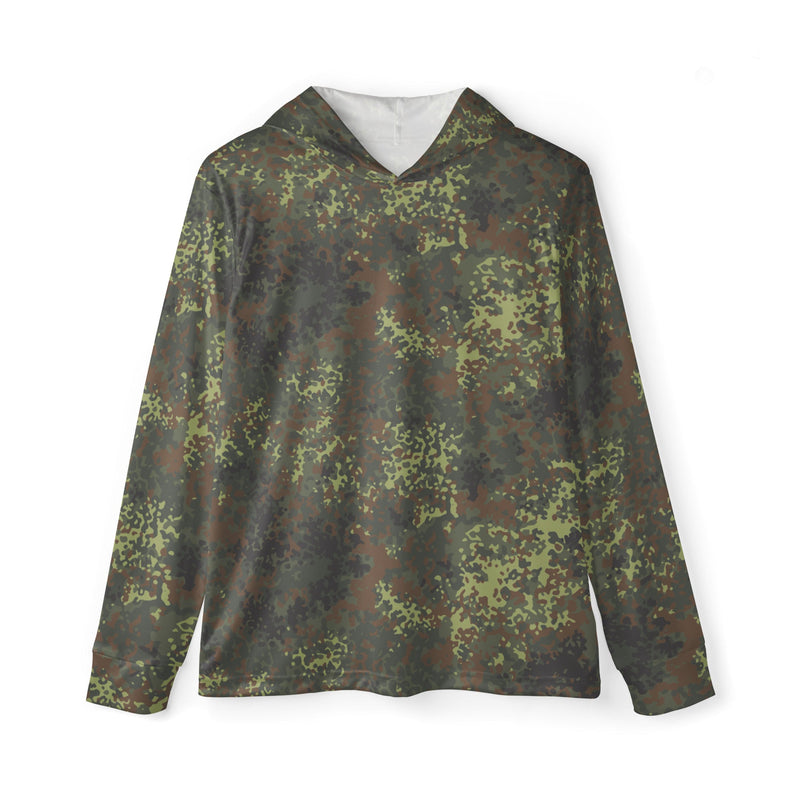 Flecktarn Bundeswehr Spring Woodland CAMO Unisex Sports Warmup Hoodie - XS