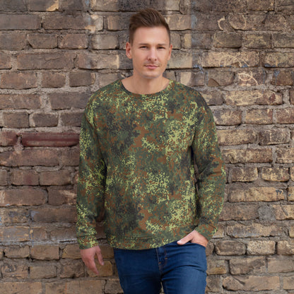German Flecktarn Spring CAMO Unisex Sweatshirt - XS