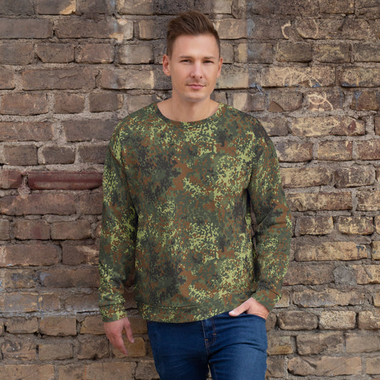 German Flecktarn Spring CAMO Unisex Sweatshirt - XS