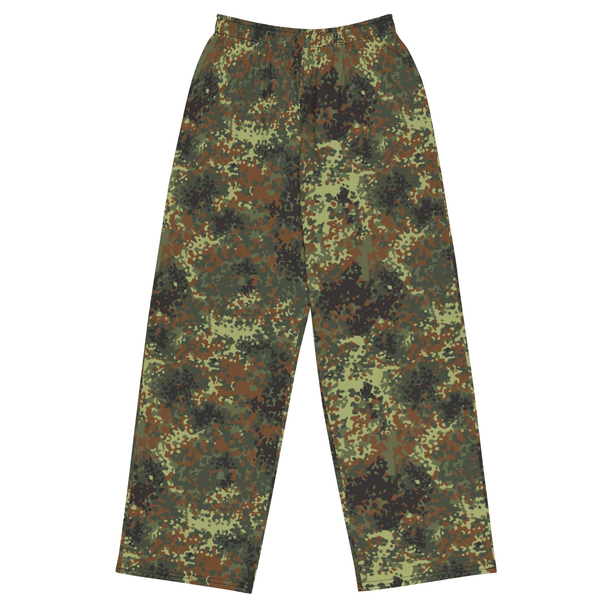 German Flecktarn Spring CAMO Unisex Wide-Leg Leisure Pants - 2XS