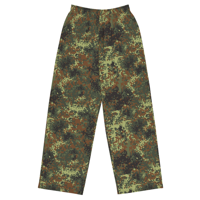 Flecktarn Bundeswehr Spring Woodland CAMO Unisex Wide-Leg Leisure Pants - 2XS - Pant