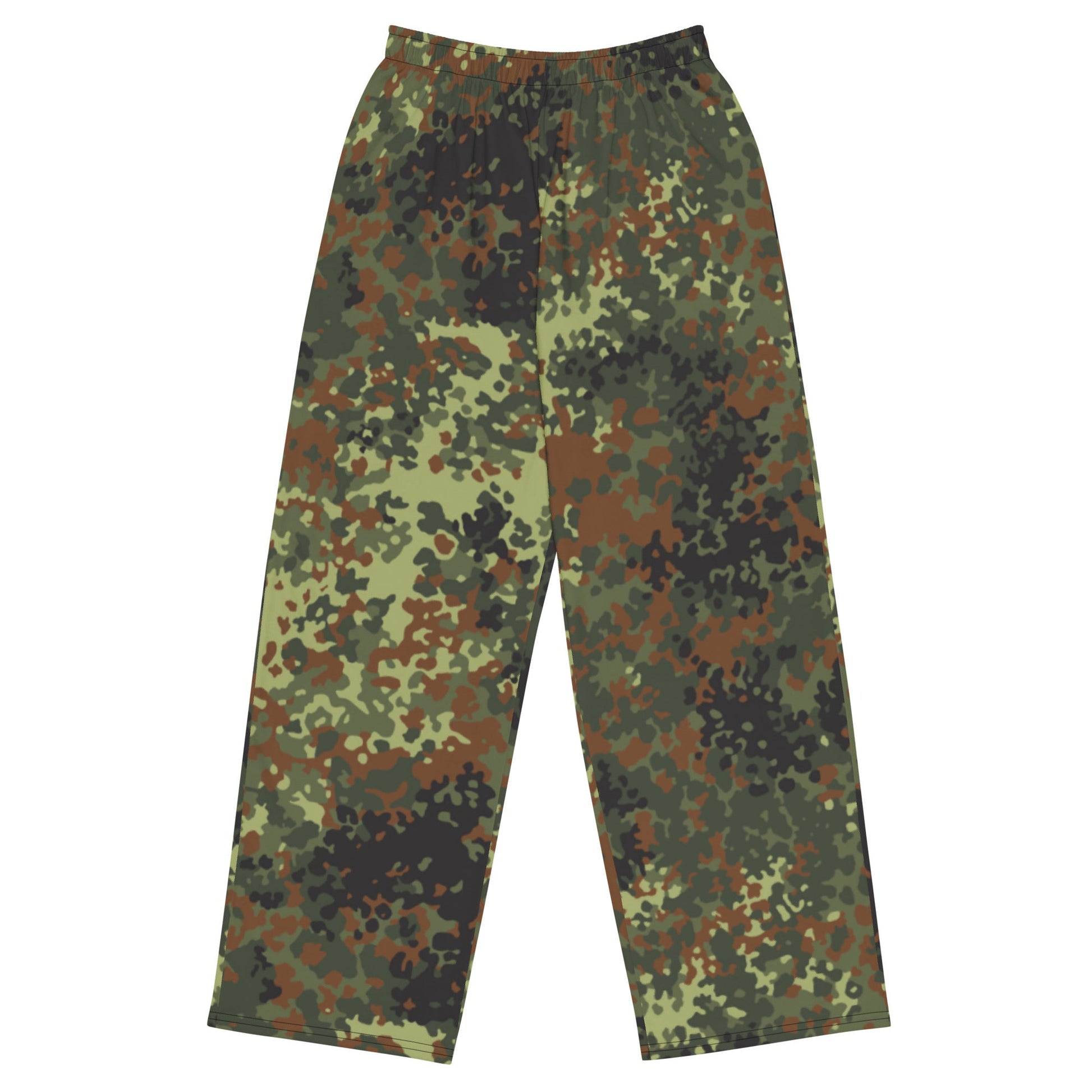 German Flecktarn Spring CAMO unisex wide leg pants 2XS Wide Pants