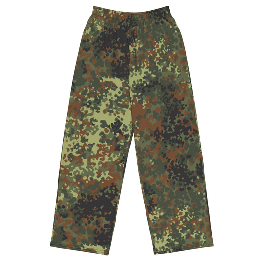 German Flecktarn Spring CAMO unisex wide leg pants 2XS Wide Pants