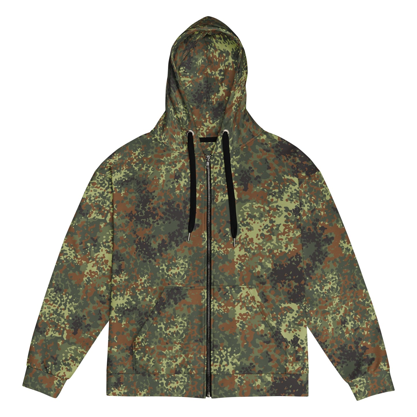 German Flecktarn Spring CAMO Unisex Zip Hoodie - 2XS