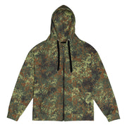 Flecktarn Bundeswehr Spring Woodland CAMO Unisex Zip Hoodie - 2XS