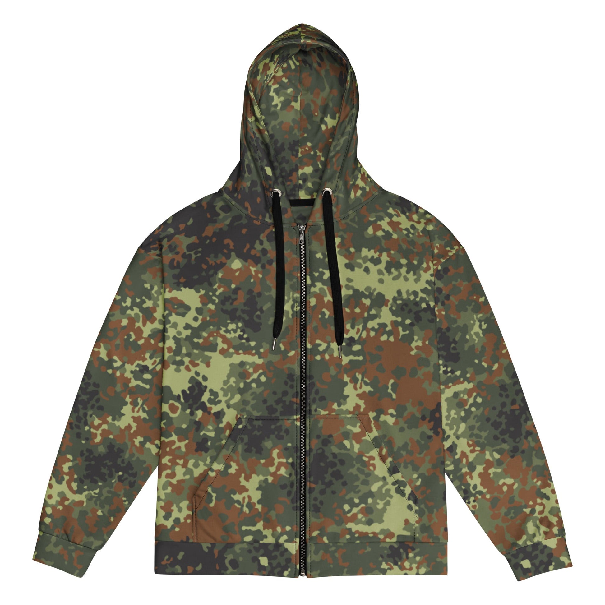 German Flecktarn Spring CAMO Unisex zip hoodie 2XS Zip Hoodies