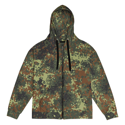 German Flecktarn Spring CAMO Unisex zip hoodie 2XS Zip Hoodies