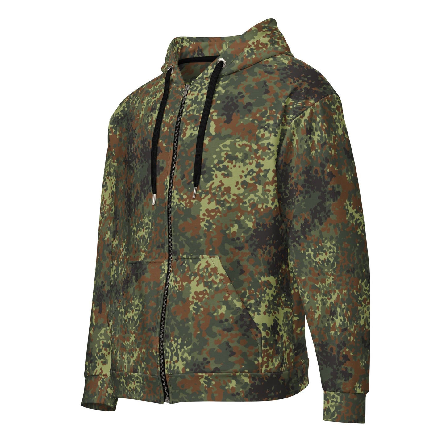 German Flecktarn Spring CAMO Unisex Zip Hoodie