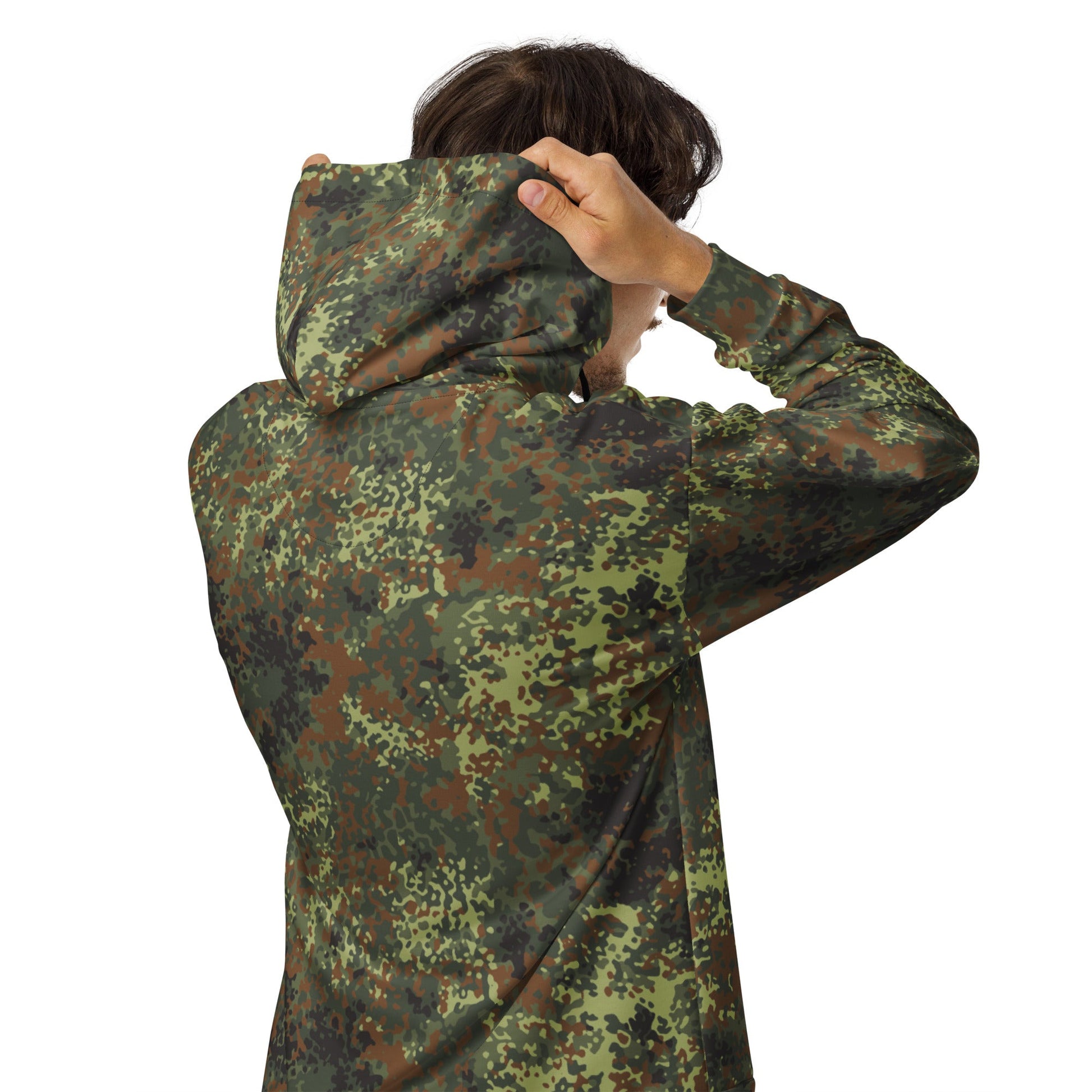 German Flecktarn Spring CAMO Unisex Zip Hoodie