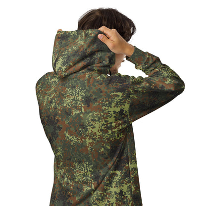 German Flecktarn Spring CAMO Unisex Zip Hoodie