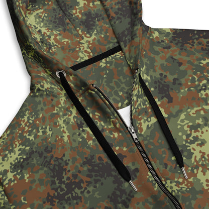 German Flecktarn Spring CAMO Unisex Zip Hoodie