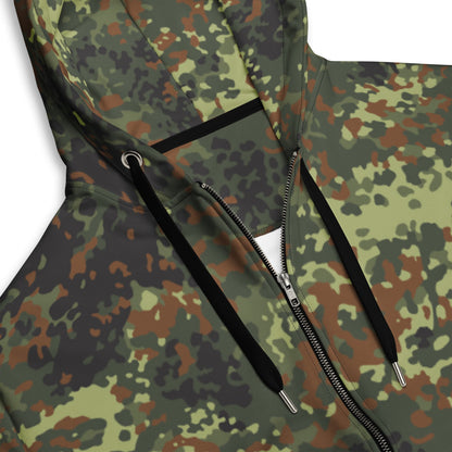German Flecktarn Spring CAMO Unisex zip hoodie Zip Hoodies