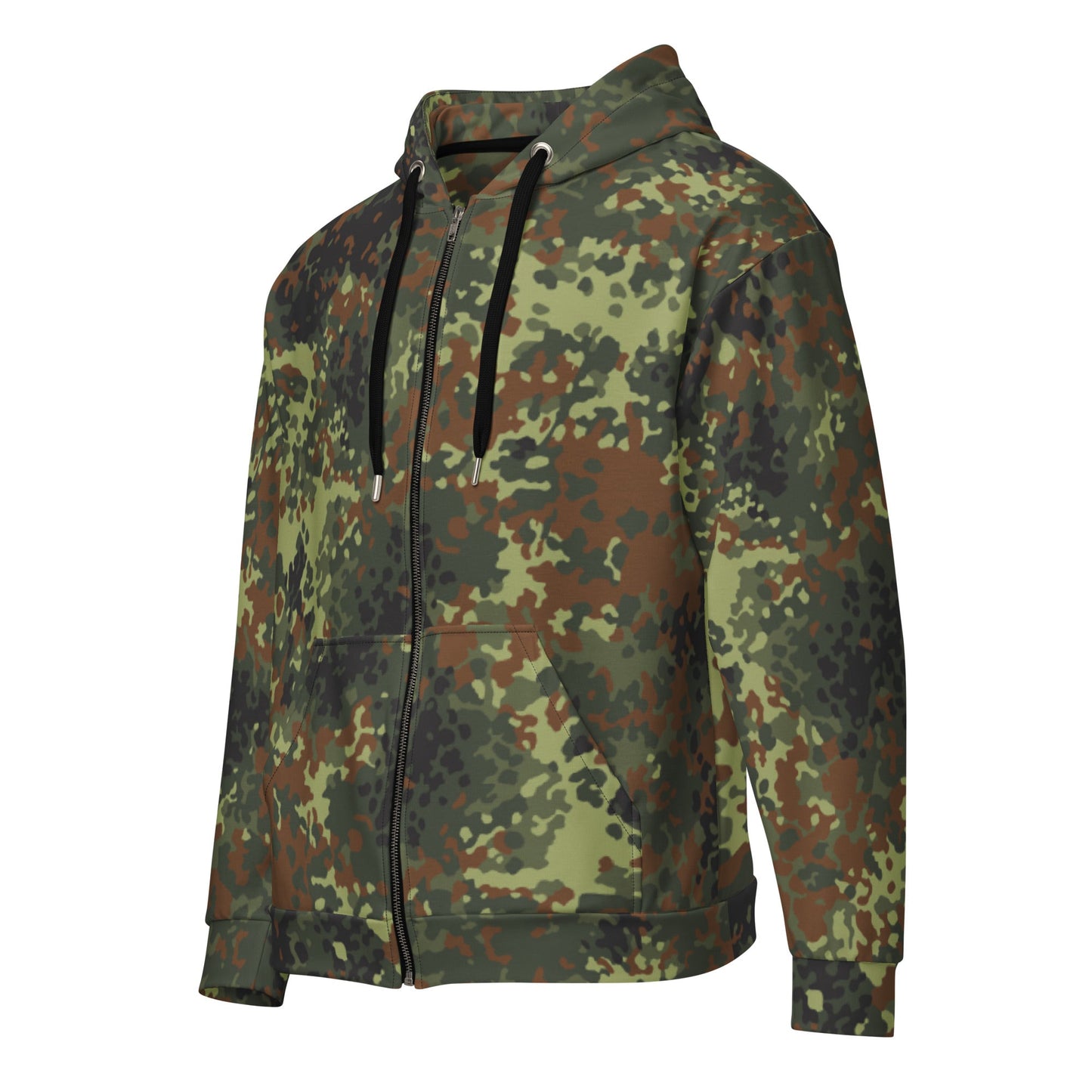 German Flecktarn Spring CAMO Unisex zip hoodie Zip Hoodies