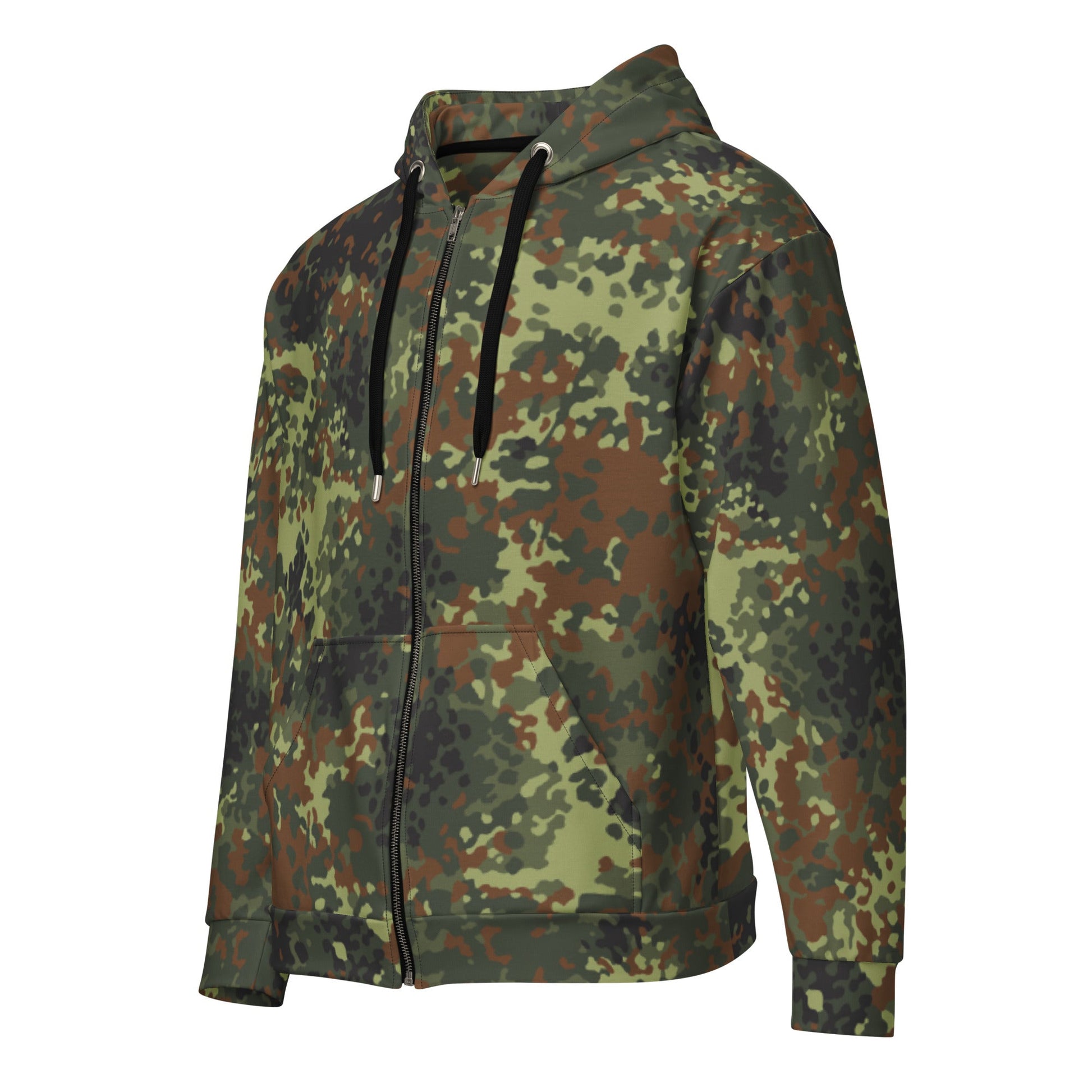 German Flecktarn Spring CAMO Unisex zip hoodie Zip Hoodies