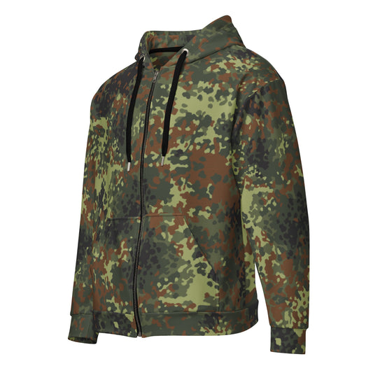 German Flecktarn Spring CAMO Unisex zip hoodie Zip Hoodies