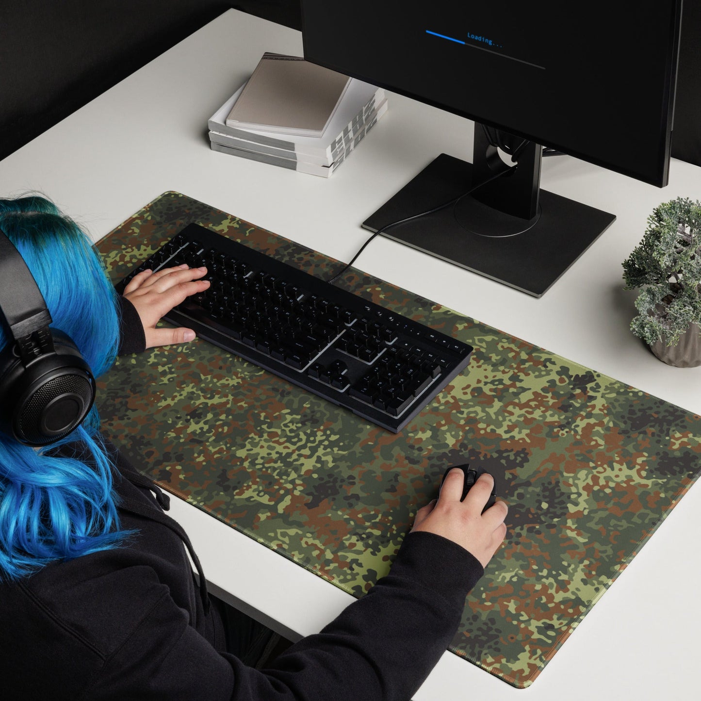 German Flecktarn Spring CAMO Universal Large Desk Pad