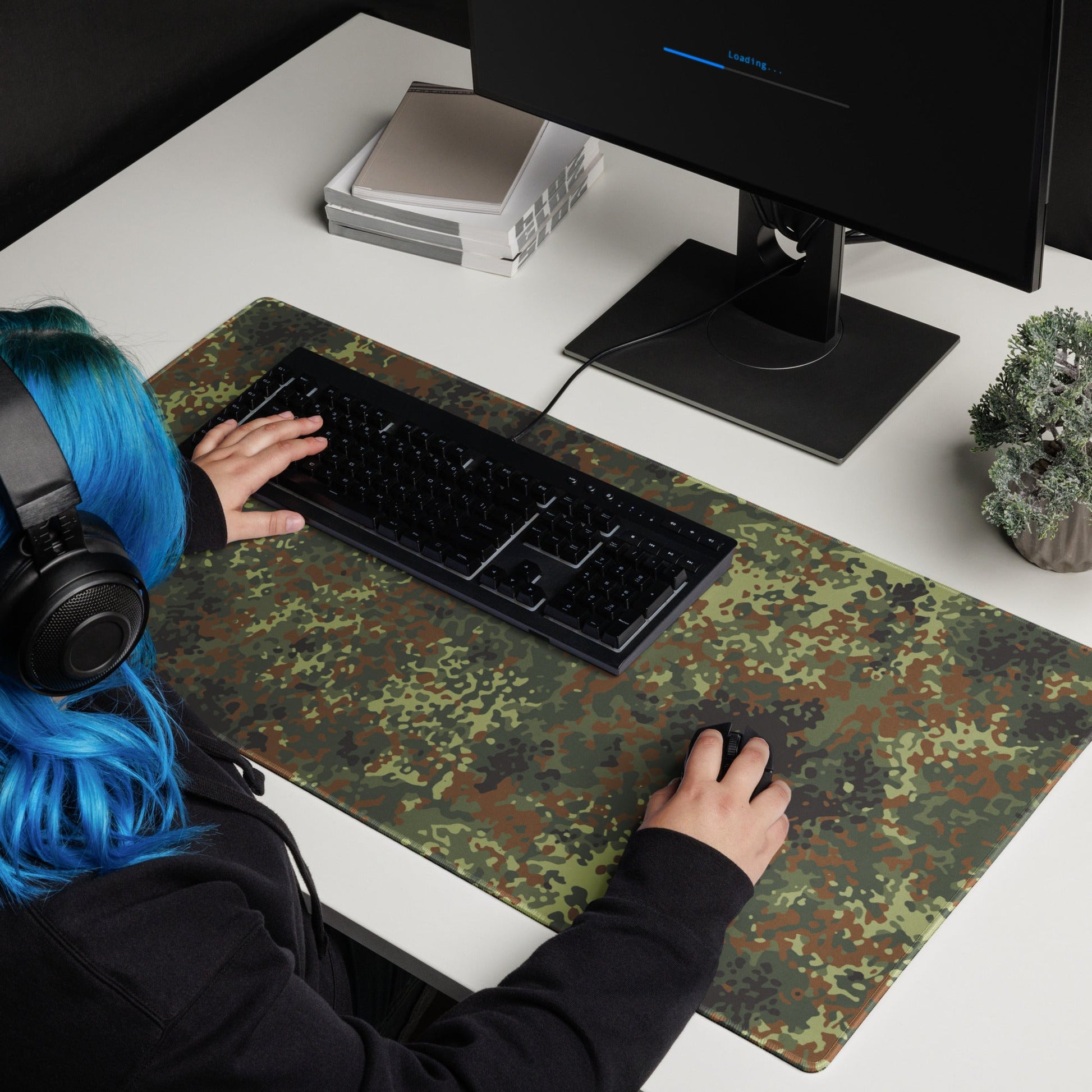 German Flecktarn Spring CAMO Universal Large Desk Pad