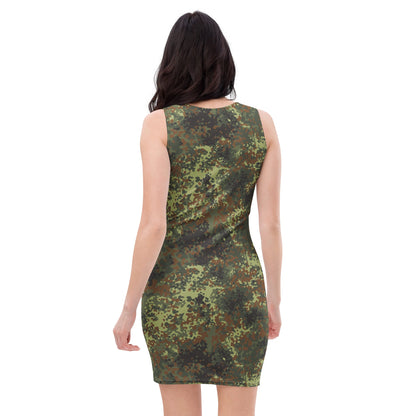 German Flecktarn Spring CAMO Womens Bodycon Dress