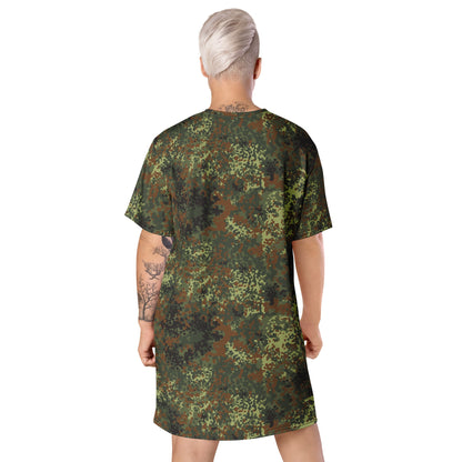 German Flecktarn Spring CAMO Womens T-Shirt Dress