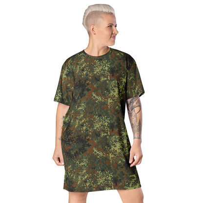 German Flecktarn Spring CAMO Womens T-Shirt Dress