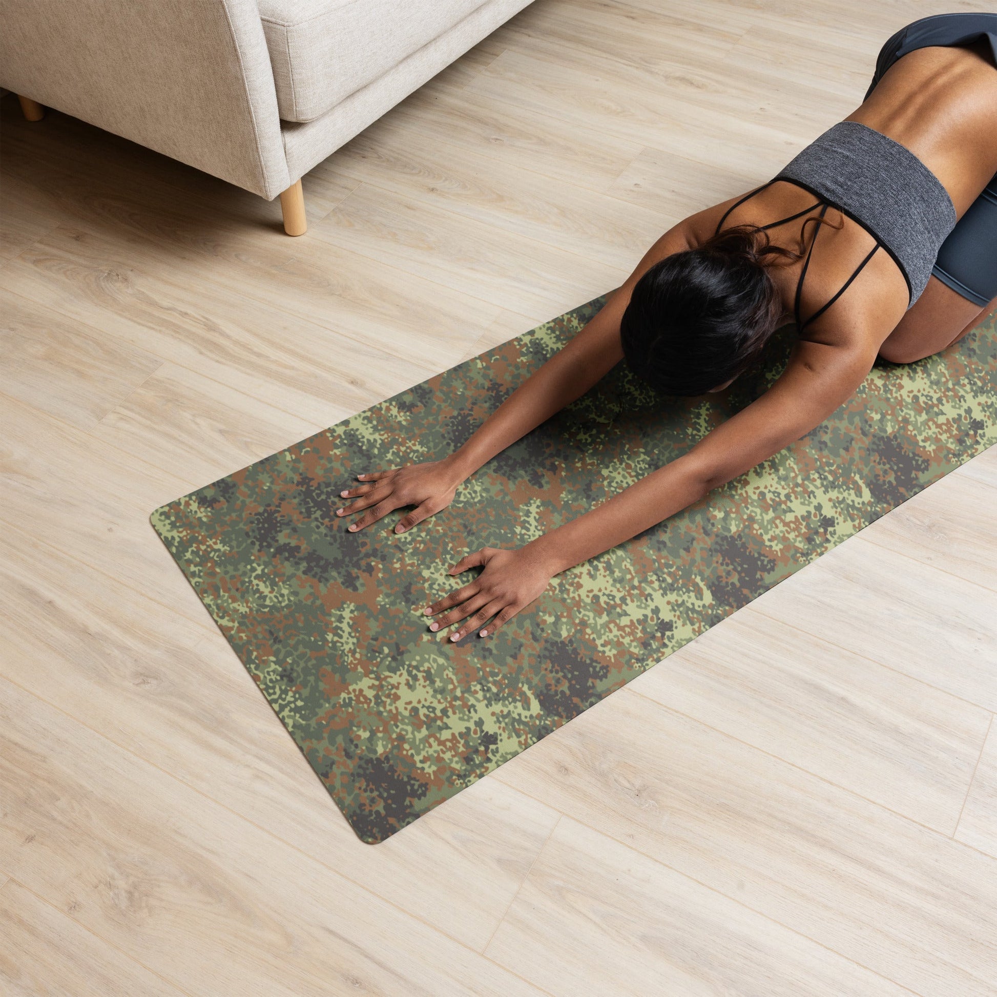 German Flecktarn Spring CAMO Yoga Mat