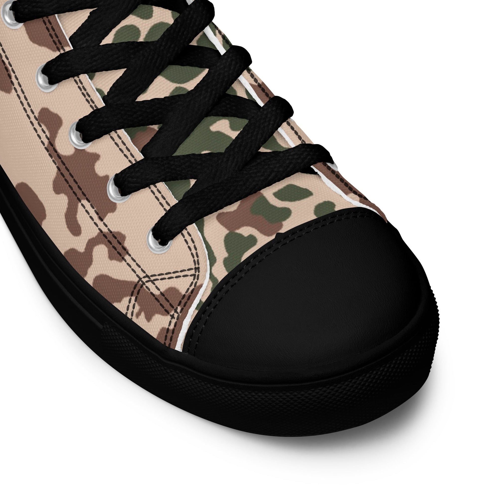 German Flecktarn Tropentarn CAMO Mens high top canvas shoes - High Top Canvas Shoes