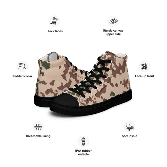 German Flecktarn Tropentarn CAMO Mens high top canvas shoes - High Top Canvas Shoes
