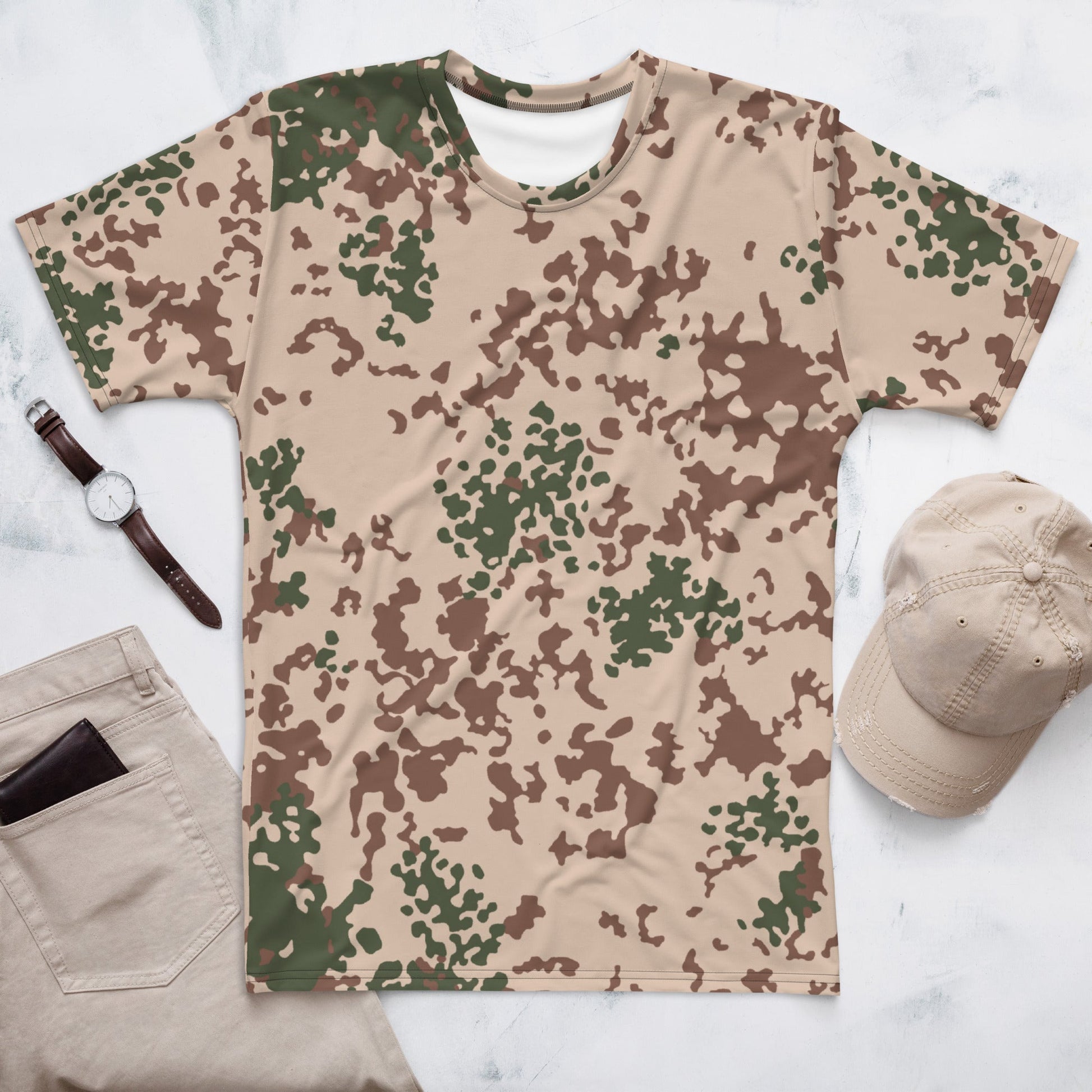 German Flecktarn Tropentarn CAMO Mens t-shirt - XS - T-Shirts