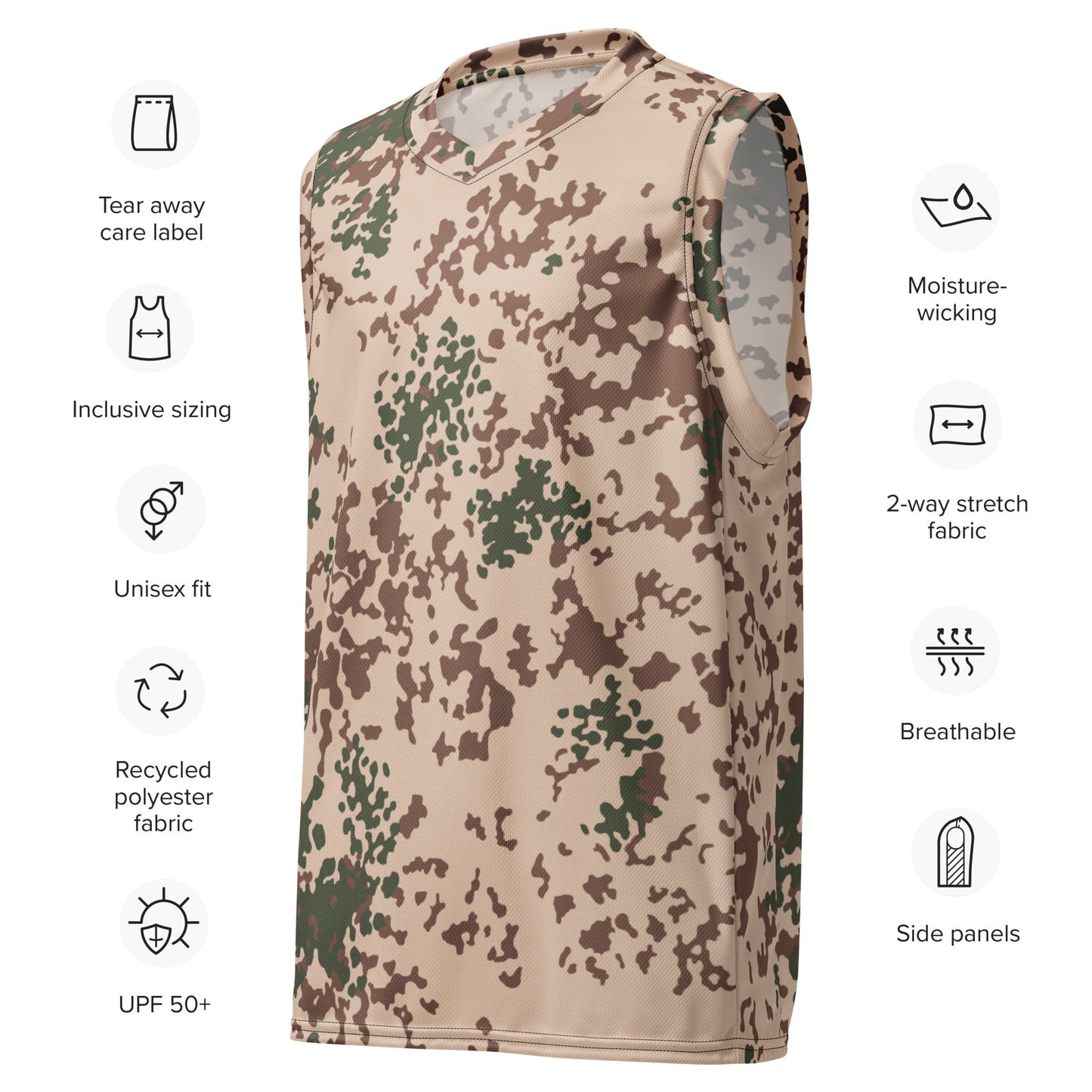 German Flecktarn Tropentarn CAMO unisex basketball jersey Basketball Jerseys