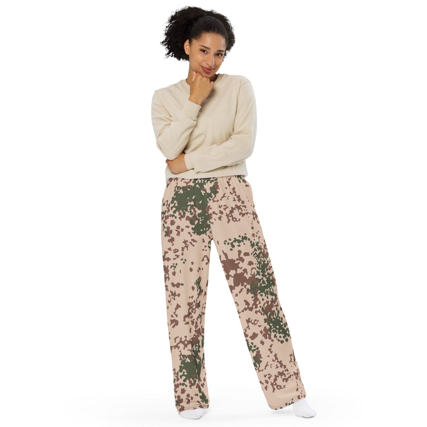 German Flecktarn Tropentarn CAMO unisex wide-leg pants - Wide-leg Pants