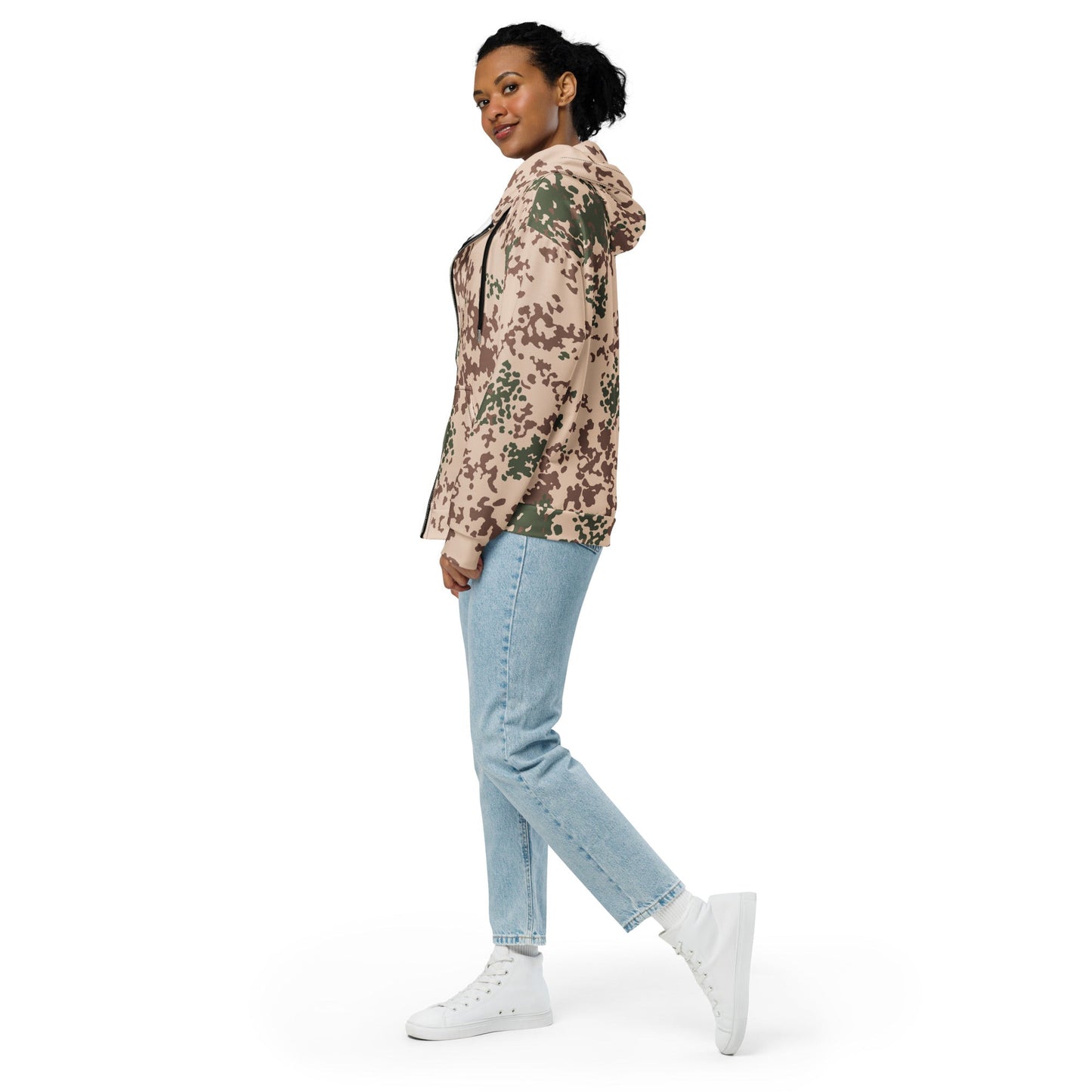 German Flecktarn Tropentarn CAMO Unisex zip hoodie Zip Hoodies