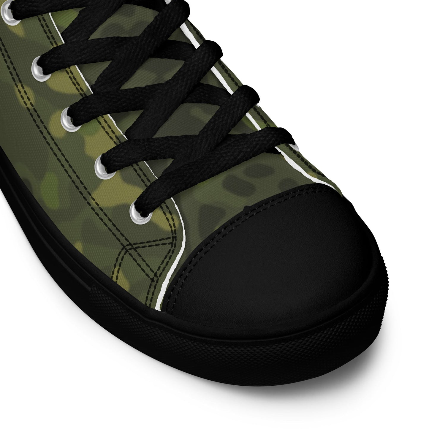 German Flecktarn Tropical CAMO Mens high top canvas shoes - High Top Canvas Shoes