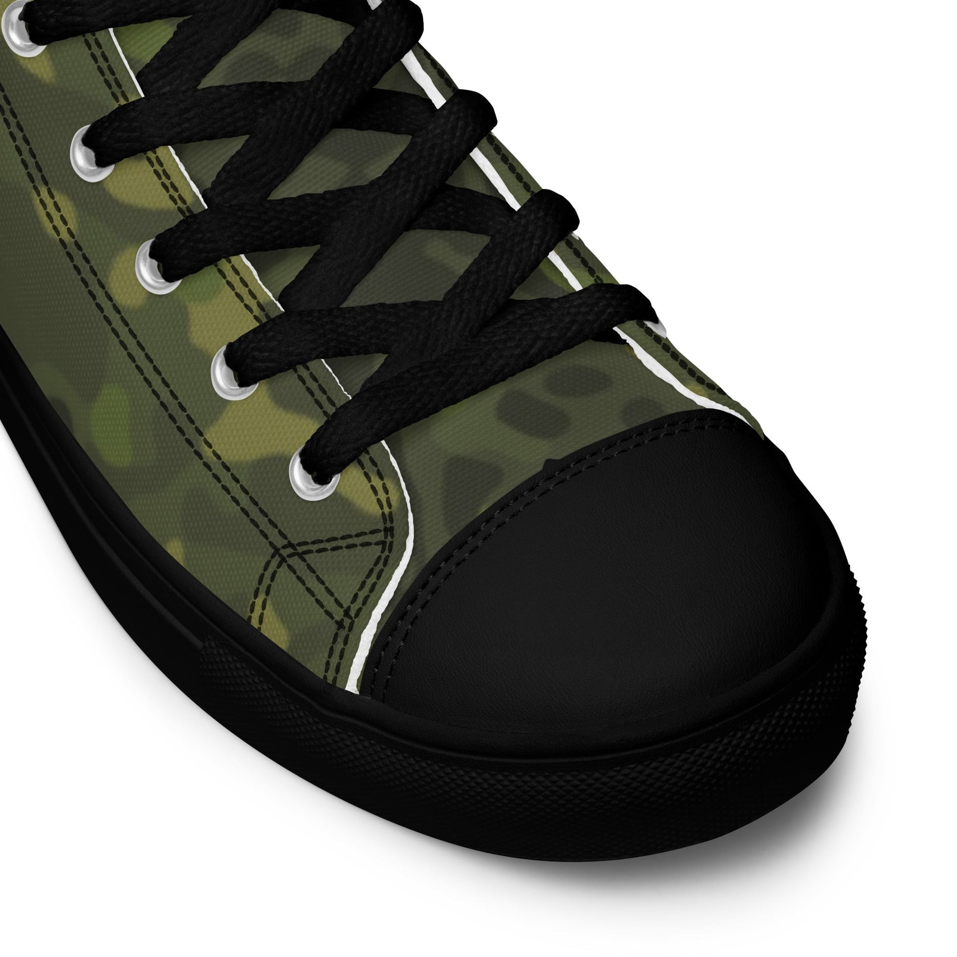 German Flecktarn Tropical CAMO Mens high top canvas shoes - High Top Canvas Shoes
