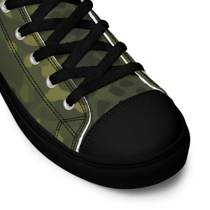 German Flecktarn Tropical CAMO Mens high top canvas shoes - High Top Canvas Shoes