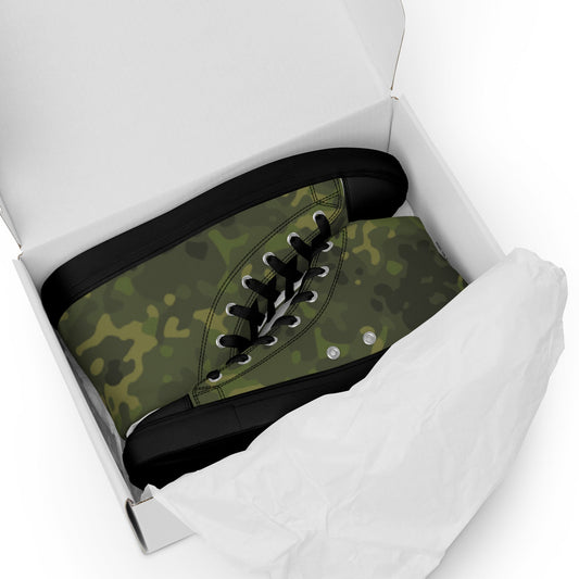 German Flecktarn Tropical CAMO Mens high top canvas shoes - High Top Canvas Shoes
