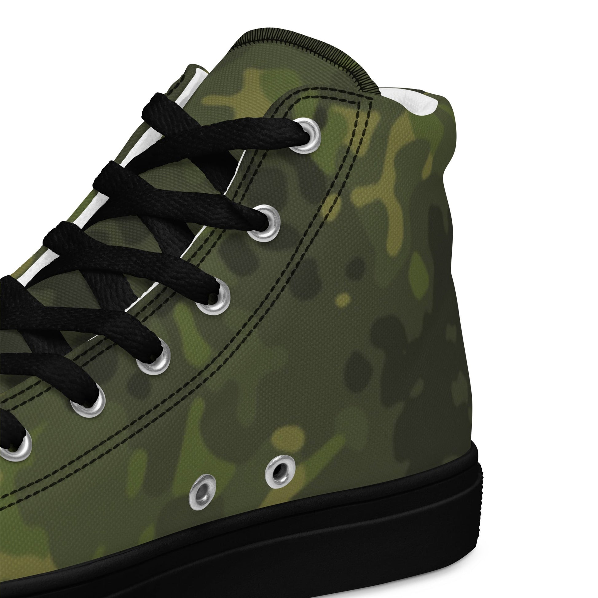 German Flecktarn Tropical CAMO Mens high top canvas shoes - High Top Canvas Shoes