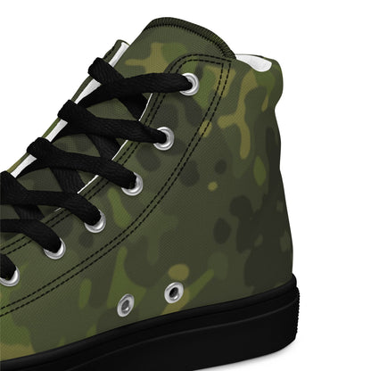German Flecktarn Tropical CAMO Mens high top canvas shoes - High Top Canvas Shoes