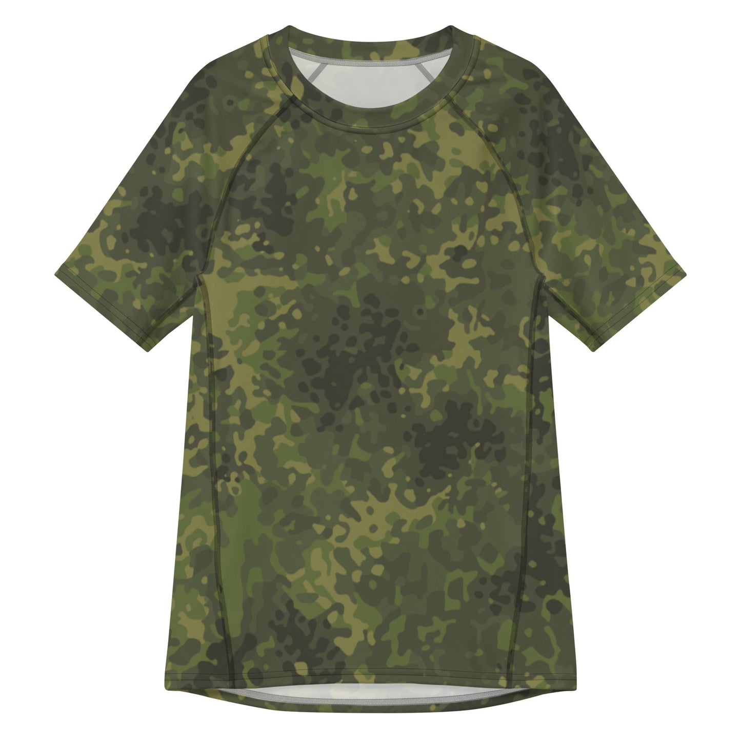 German Flecktarn Tropical CAMO Mens Short-Sleeve Rash Guard - 2XS