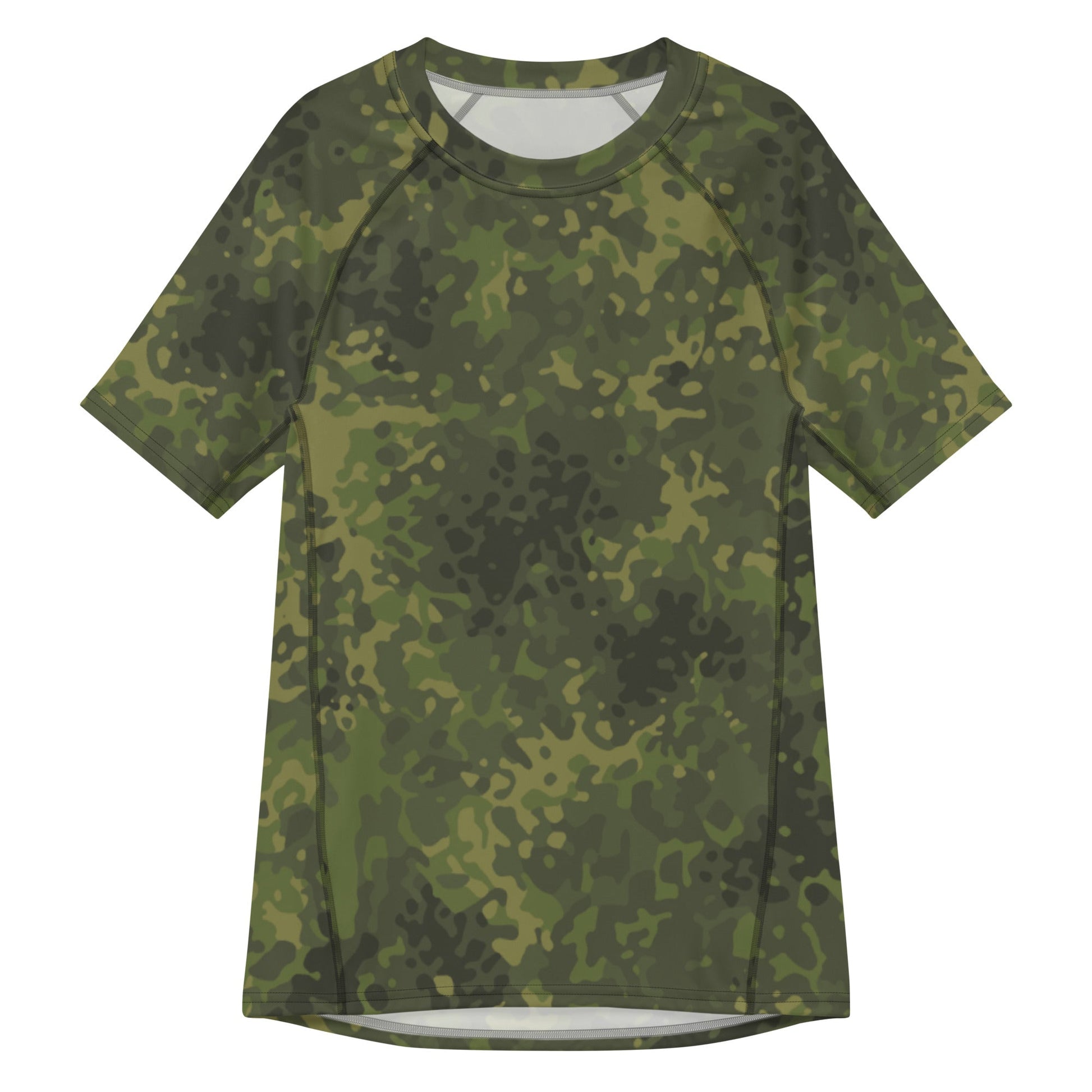 German Flecktarn Tropical CAMO Mens Short-Sleeve Rash Guard - 2XS