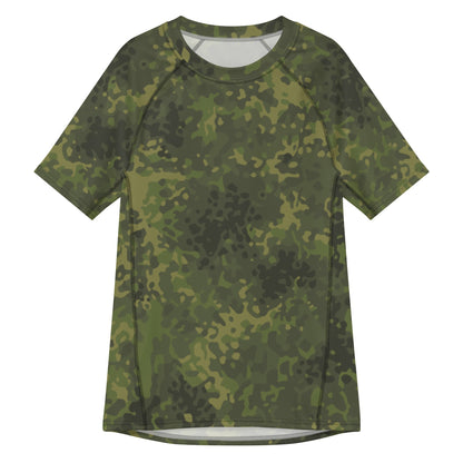 German Flecktarn Tropical CAMO Mens Short-Sleeve Rash Guard - 2XS