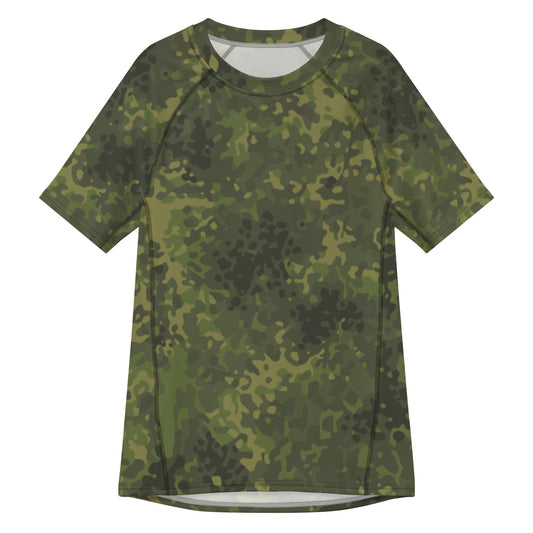 German Flecktarn Tropical CAMO Mens Short-Sleeve Rash Guard - 2XS - Short-sleeve Guards