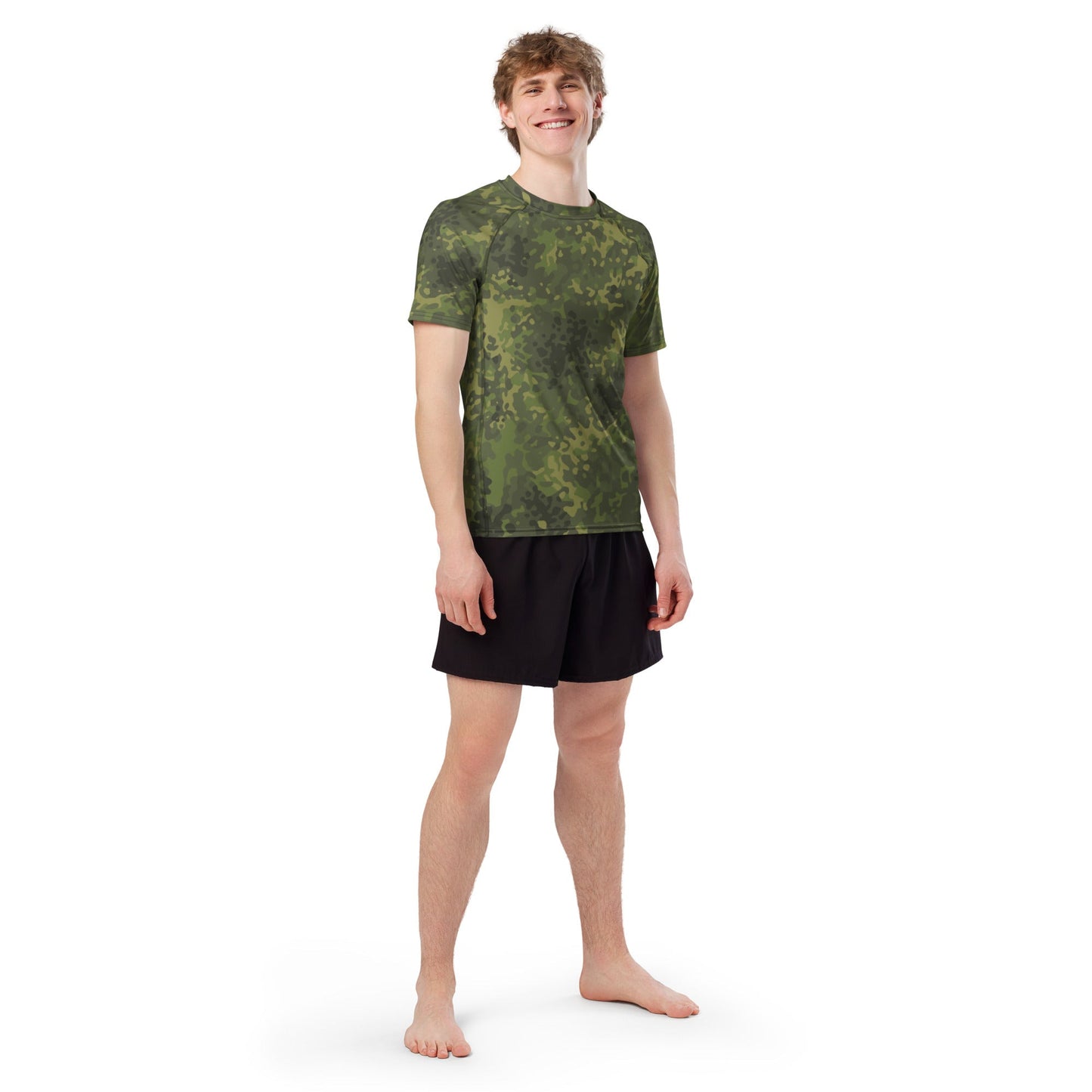 German Flecktarn Tropical CAMO Mens Short-Sleeve Rash Guard