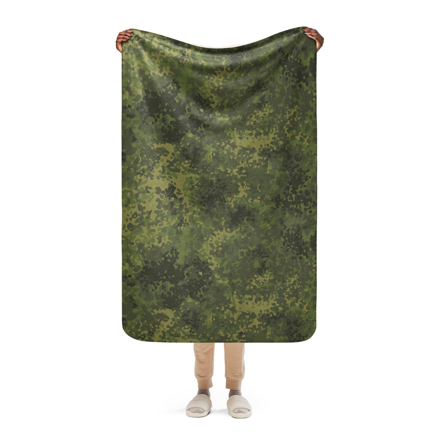 German Flecktarn Tropical CAMO Sherpa blanket - 37″×57″ - Blankets