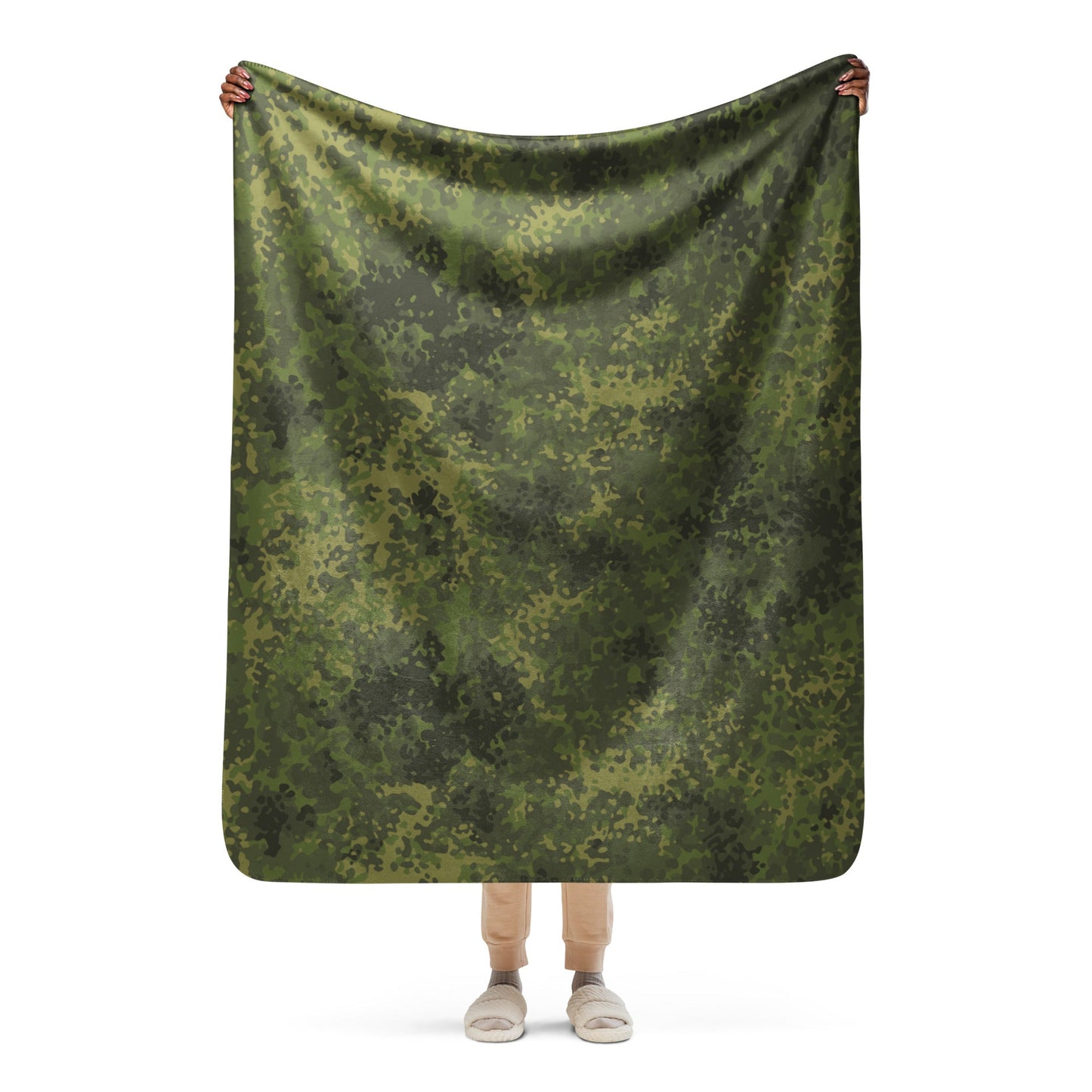 German Flecktarn Tropical CAMO Sherpa blanket - 50″×60″ - Blankets