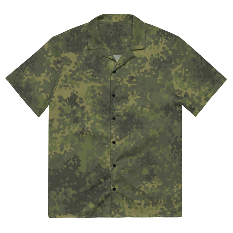 Flecktarn Bundeswehr Tropical CAMO Unisex Short-Sleeve Button Shirt - 2XS