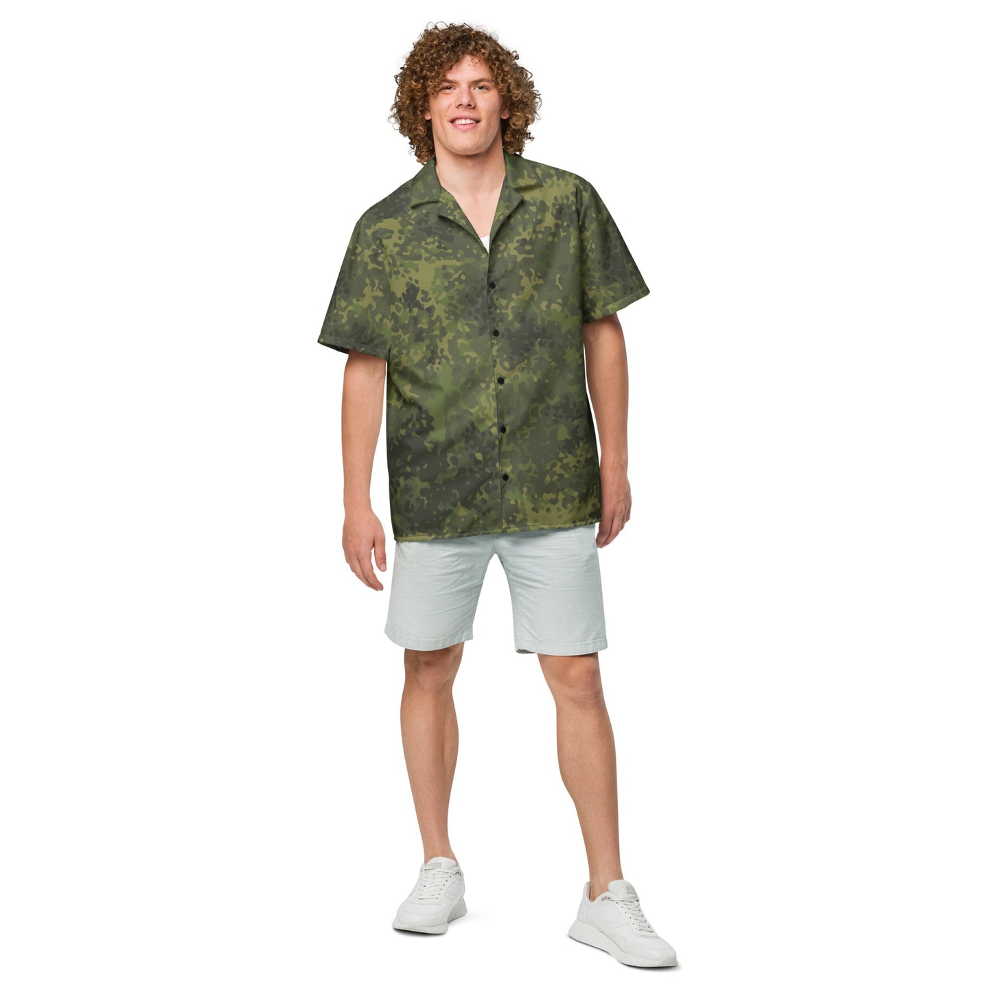 German Flecktarn Tropical CAMO Unisex button shirt - Button Shirts