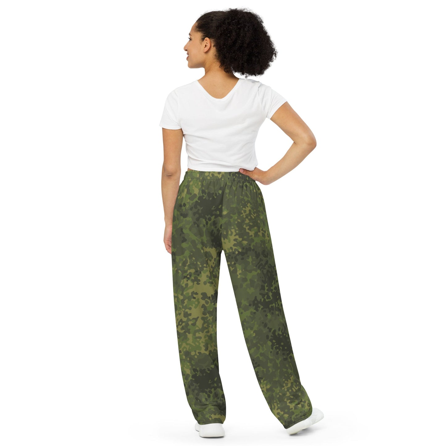 German Flecktarn Tropical CAMO Unisex Wide-Leg Leisure Pants