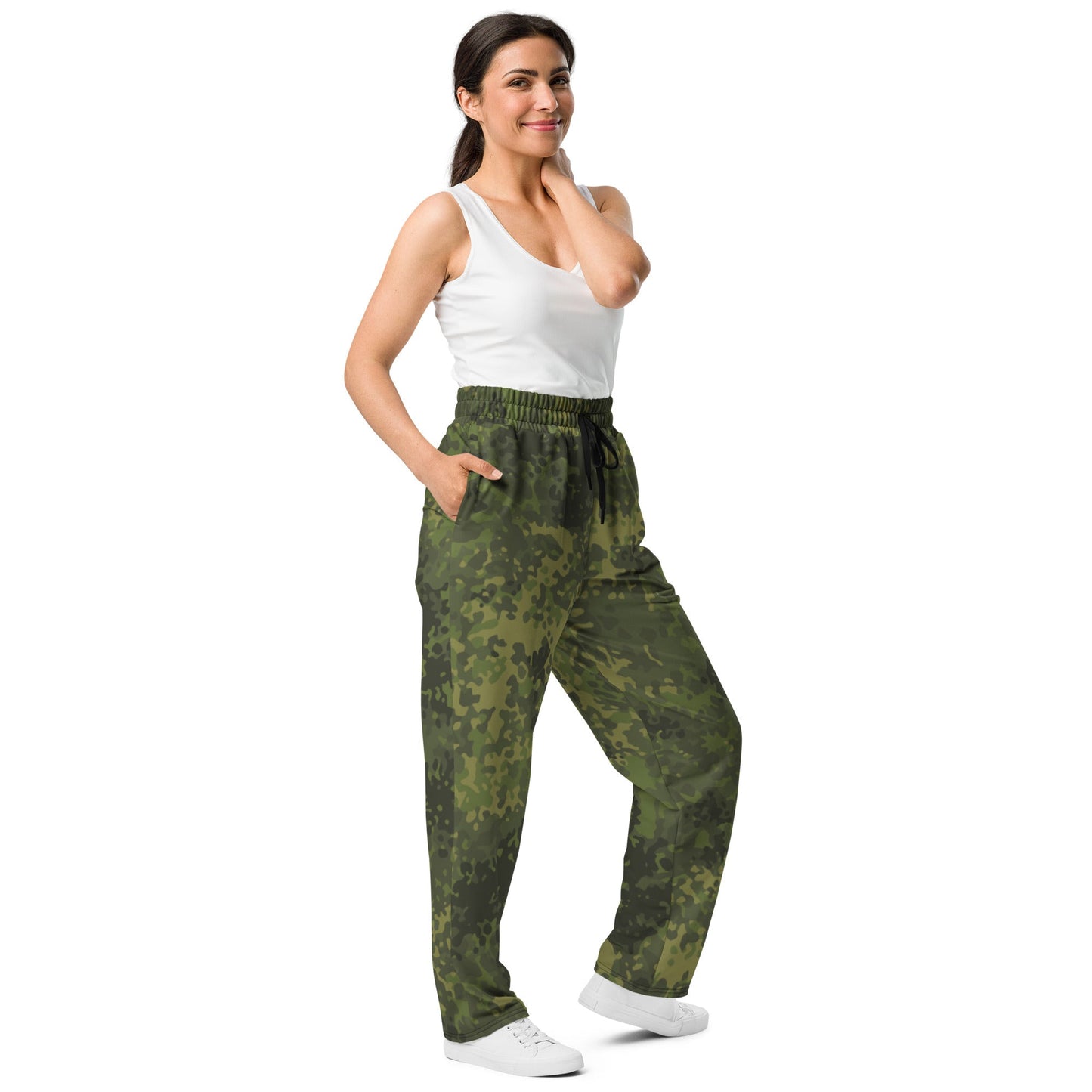 German Flecktarn Tropical CAMO Unisex Wide-Leg Joggers