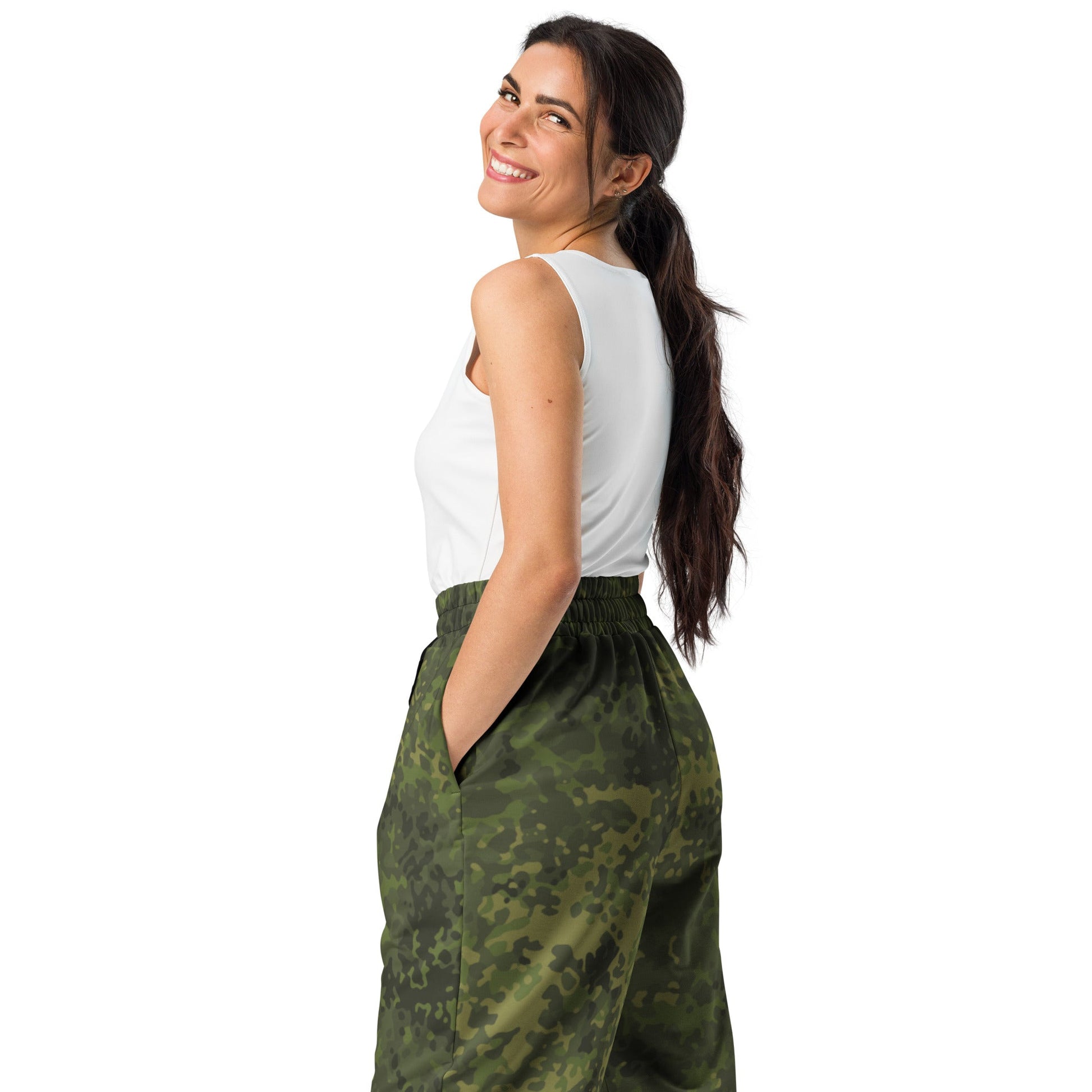 German Flecktarn Tropical CAMO Unisex Wide-Leg Joggers