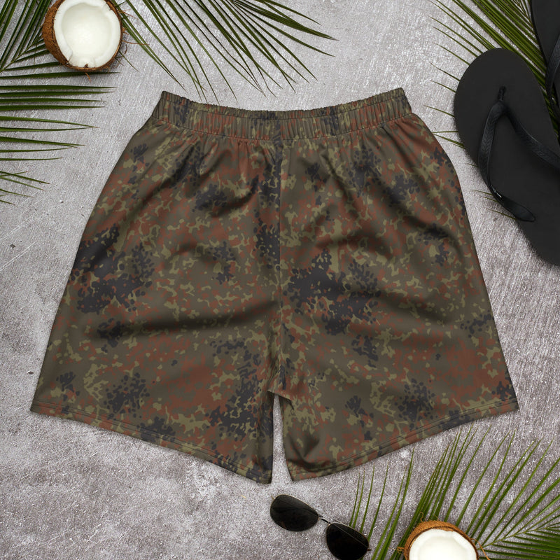 Flecktarn Bundeswehr Woodland CAMO Unisex Athletic Long Shorts